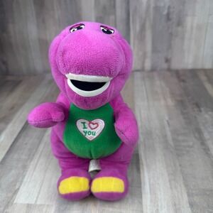 Fisher Price 10" Barney Plush I Love You